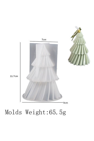 Choice قوالب صب كبيرة من راتنج السيليكون لصنع الشموع على شكل شجرة عيد الميلاد...