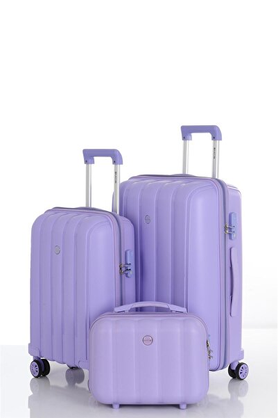 MÇS Polipropilen 3'lü Valiz Seti Orta & Kabin & Makyaj V305