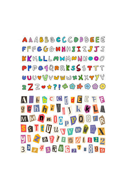 Choice ملصقات ملصقات أبجدية وأرقام ورموز - لوازم دفتر يوميات سكرابوكينغ DIY