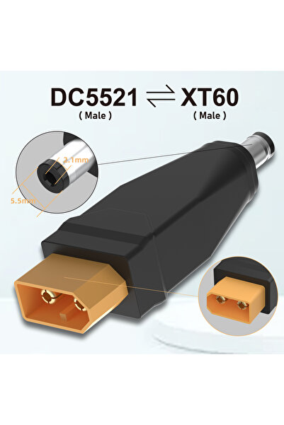 Choice تحويل رأس الموصل DC5521 M إلى XT60 M XT60 إلى DC5211 إلى قابس DC5521 5...