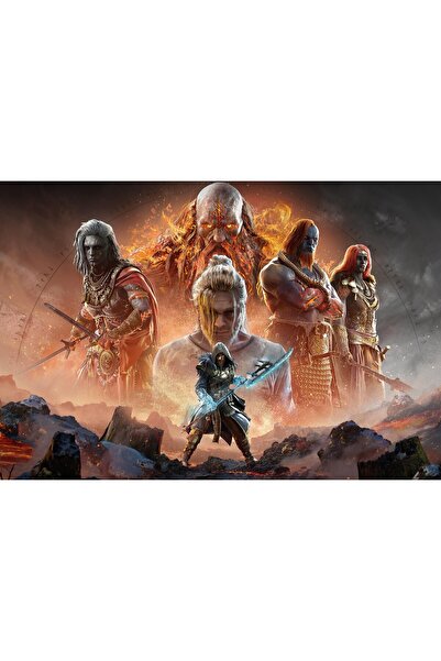 Zumzeria Pictură pe pânză Assassin's Creed Valhalla Dawn Of Ragnarok, 80x50cm...