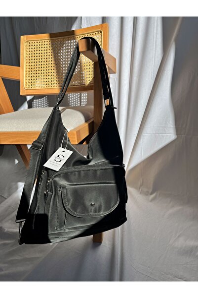 Swaggo collections حقيبة يد/حقيبة ظهر وحقيبة كتف متعددة الأقسام من الجلد السا...