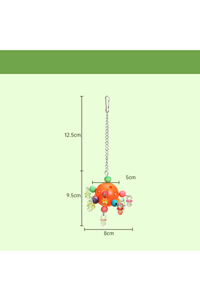 Choice A 1PC Parrots Chew Swing Cage Hanging Cockatiel Birds Toy with Foraging Holes Hanging Bead Birds Ca.
