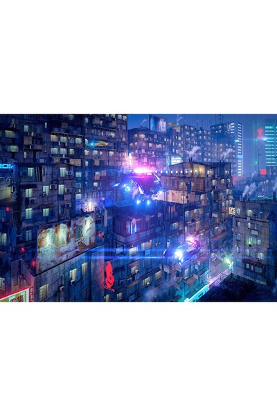 Zumzeria Tablou Canvas Cyberslums 2049, 80x50cm, tablou606, ®