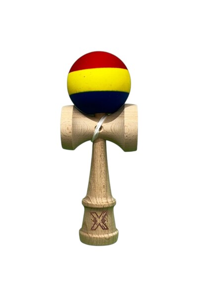 Flippy Професионална интерактивна играчка Kendama, Flippy, дървена, 18 см, че...