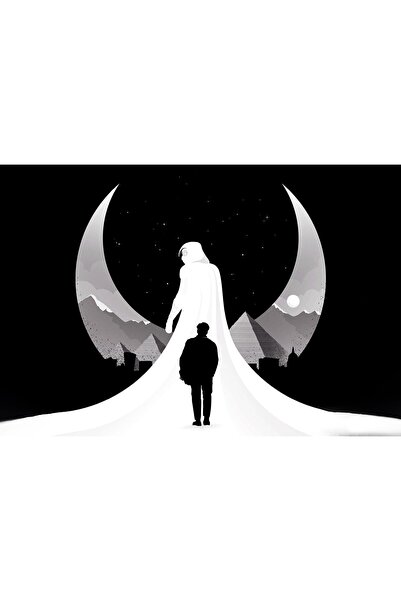 Zumzeria Tablou Canvas Moon Knight Tv Show, 80x50cm, tablou1032,