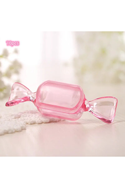 Choice 8x2.5x2.3 سم وردي 10 قطع 10 قطع/مجموعة صندوق حلوى صغير من البلاستيك ال...