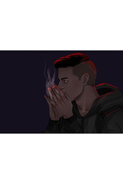 Zumzeria Tablou Canvas Rami Malek Mr Robot, 80x50cm, tablou922, ®