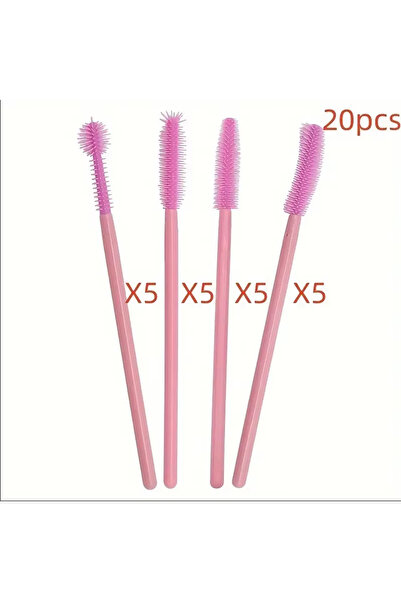 Choice فرشاة تنظيف ماكينة الخياطة من السيليكون باللون الوردي، 20 قطعة، قابلة ...