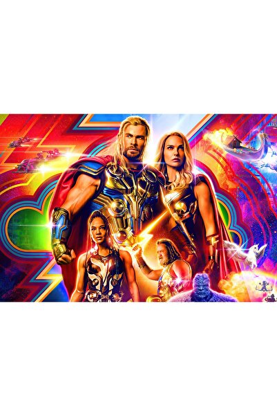 Zumzeria Pictură pe pânză Thor, Dragoste și Tunet, film, 80x50cm, tablou1333,