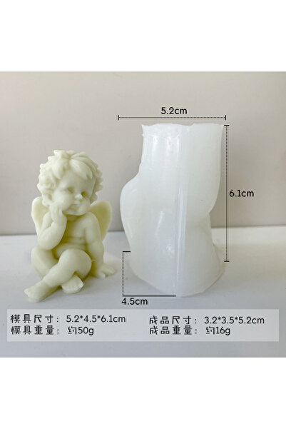 Choice 910 قالب سيليكون لشمعة معطرة بملاك لطيف، قالب شمعة مجنحة محلي الصنع، ك...