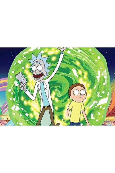 Zumzeria Tablou pânză Rick și Morty Fight V2, 80x50cm,