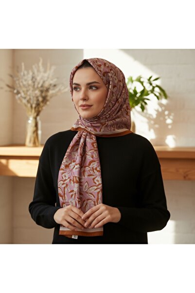 Onur شال - شال عضوي من القماش الطبيعي، منتج موسمي، نمط زهور مريح للاستخدام