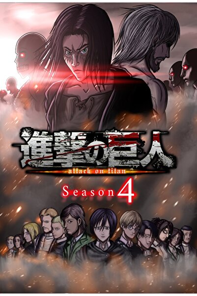 Zumzeria Tablou Canvas Attack On Titan Season 4, 80x50cm, tablou454,