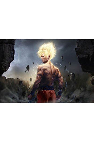 Zumzeria Tablou pe pânză Goku Dragon Ball Z, 80x50cm, tableou1010,