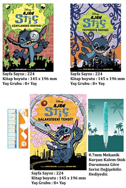 Beta Yayınları Disney Ajan Stiç - Testerediş Dosyası-Uzaylangoz Dosyası-Galak...