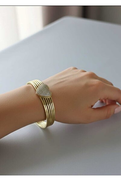 SONES Kalp Çelik Kelepçe Bilezik C089-1