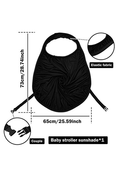 Choice Black No skylight Stroller Sun Shade Universal Baby Stroller Accessories Breathable Sun Protection P