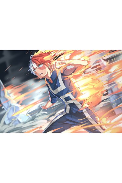 Zumzeria Tablou Canvas Shouto Todoroki My Hero Academia, 80x50cm,