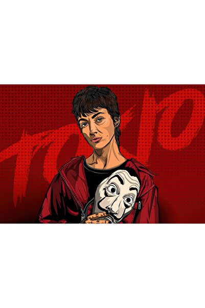 Zumzeria Tablou Canvas Casa De Papel Tokyo Artwork, 80x50cm, Zumzeria ®