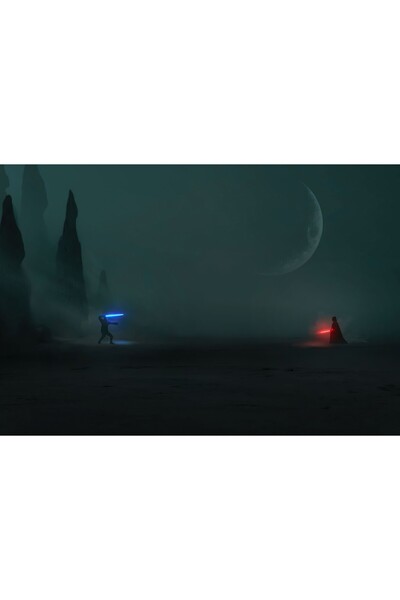 Zumzeria Tablou Canvas Obi Wan Kenobi Vs Darth Vader, 80x50cm, tablou1209, Zumzeria ®