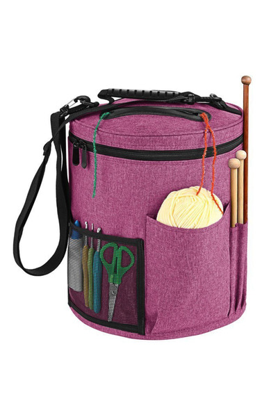 Choice Rose red Large Capacity Crochet Bag: Yarn Storage, Knitting Needle Org...