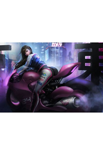 OEM Poster Dva Overwatch Scifi Biker, 61x90cm, poster2833, Zumzeria