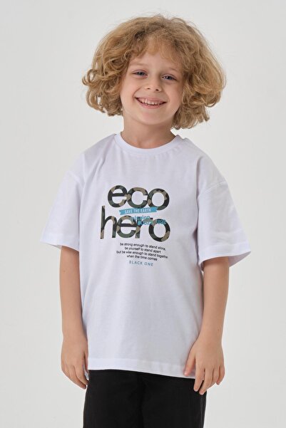 Black One Велосипедний комір з принтом, футболка для хлопчиків