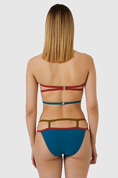 AYYILDIZ 5413 Нафта зелений без бретелей бікіні комплект