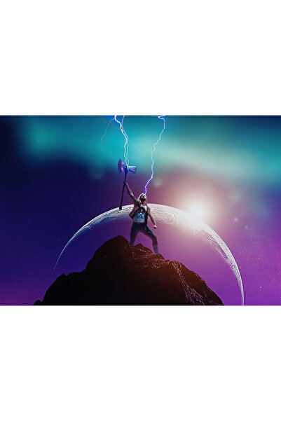 Zumzeria Pictură pe pânză Thor, dragoste și tunet, film, 80x50cm, tableau1250,