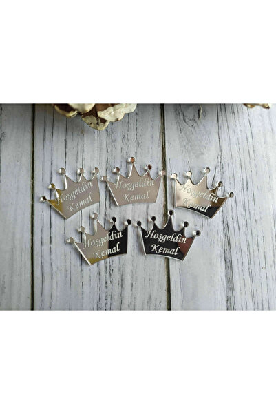 RetroLazer Pleksi Süslemesiz İsimlik Etiket,Düğün,Kına,Söz,Nişan,Magnet 25 Ad...