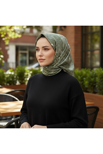 Onur وشاح - منتج جديد هرمي لوكسر ذو لونين من الحرير بمظهر رايون من القماش بخط...