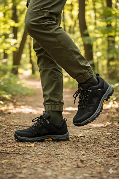 E SPORT ERKEK SİYAH SARI TRACKİNG KISA BOT