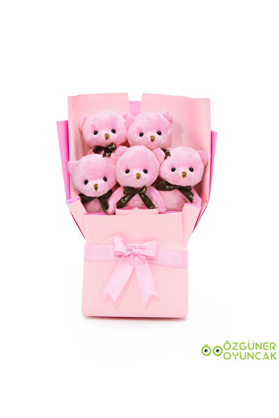 Özgüner Oyuncak Aşk Dolu Hediye Seti – 120 cm Dev Peluş Ayı, 25 cm Peluş Ayıcık ve Peluş Buket