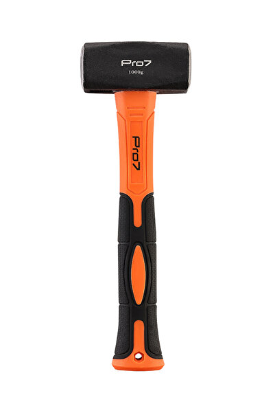 Lawazim Pro7 Sledge Hammer 1000g Fiber Handle Compact Hammer for Construction and DIY