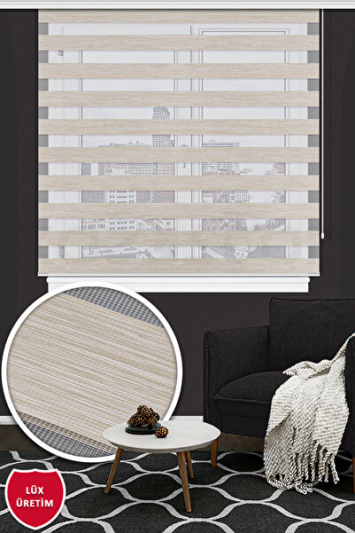 Kozastor Zebra Stor Perde Bej Lüx Kalite 125 V02