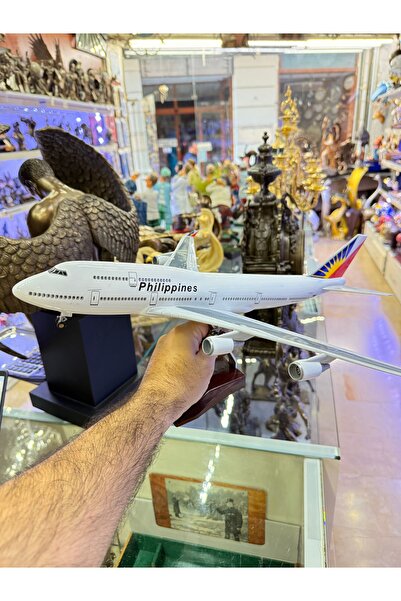 AYDINARTSHOP Philippine Airlines Boeing 747-400 Uçak Maketi 1:160 Ölçek 47 cm...