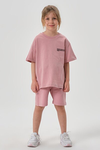 Black One Devojčin gornji i donji deo okrugla kragna seta kratkih hlača