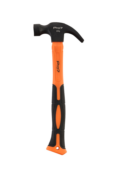 Lawazim Pro7 Claw Hammer 250g Fiber Handle Curved Nail Puller for Carpentry and DIY