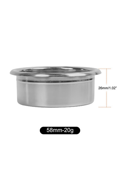 Choice سلة فلتر إسبريسو عالية الاستخلاص من إيكابي، فضية اللون، 58 مم (20 غرام...