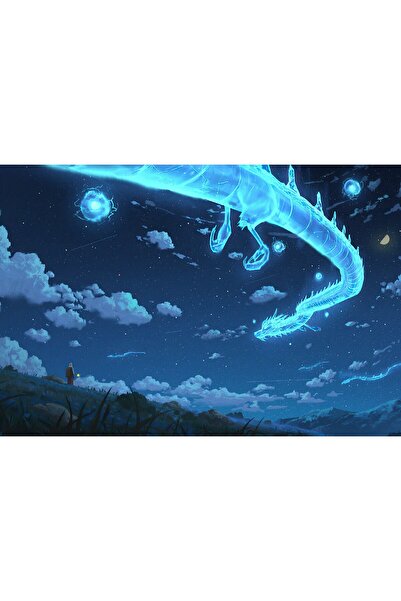 Zumzeria Tablou Canvas Ghost Loong Dragon, 80x50cm, tablou1478, ®