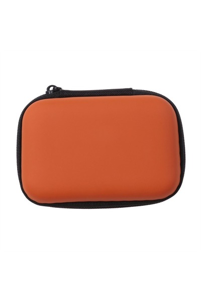 Choice حقيبة سماعة أذن محمولة برتقالية قطعة واحدة، حافظة بطاقات ذاكرة، منظم ك...