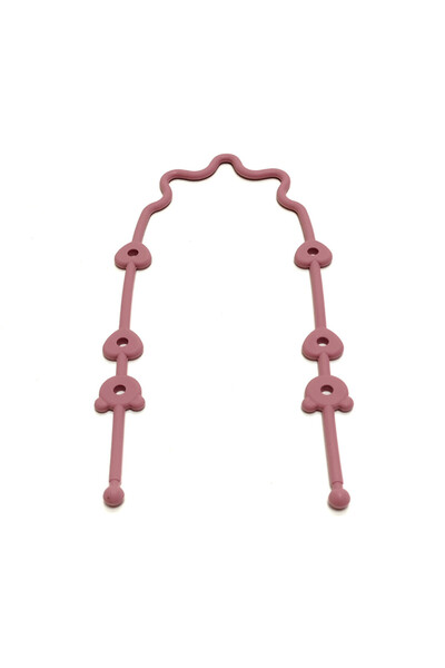 Choice لهاية سيليكون بورجوندي مضادة للسقوط، سلسلة لعبة أطفال، عضاضة مضادة للس...