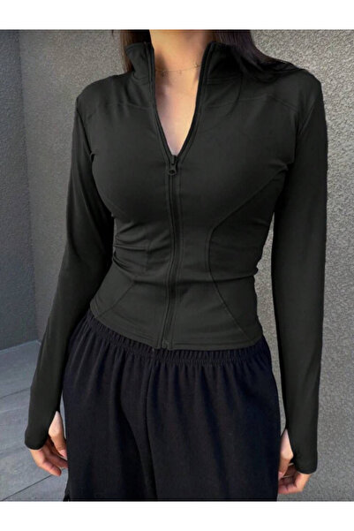 DEEFWEAR Dreich Parmaklı Street Y2K Crop Hırka