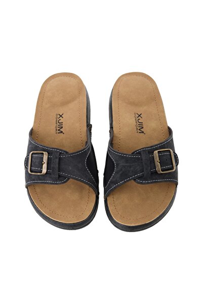 XJIM Жіночі чорні ортопедичні капці для лікування бурситу, п'яткової шпори та кісткових виступів, зручні для щоденного носіння