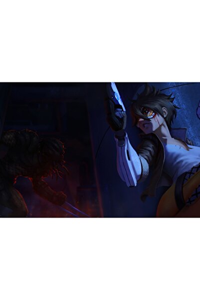 OEM Poster Tracer Overwatch VS Preadtor Fanart, 61x90cm, poster2433, Zumzeria