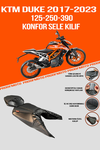 PROOFMOTO Ktm Duke 250 (2017 - 2023) Konfor Sele Kılıf