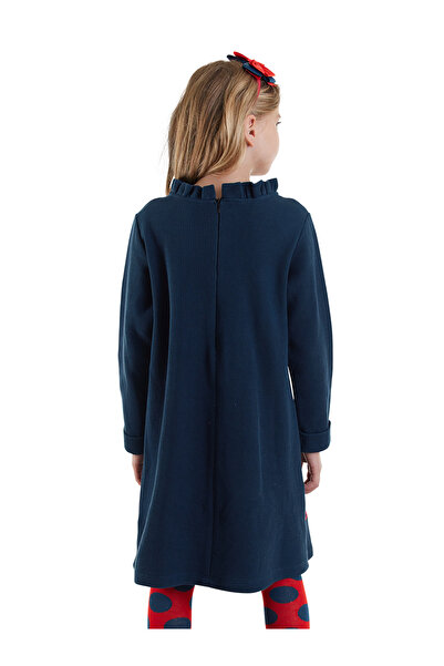 Denokids Gelincik Kız Çocuk Lacivert Elbise