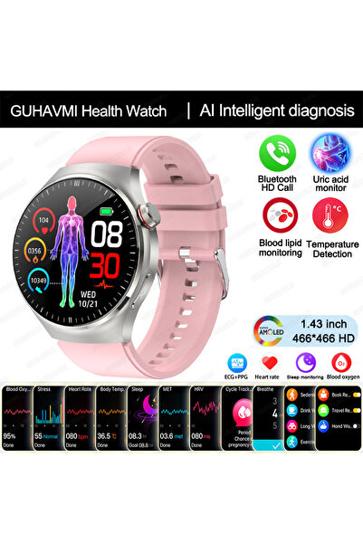 Choice ساعة ذكية جديدة بدرجة تمريض باللون الوردي 2025، درجة تمريض، أكسجين الد...