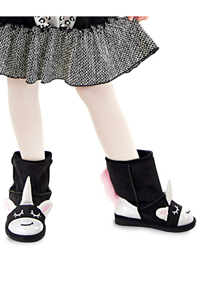 Denokids Fekete Unicorn lány csizma